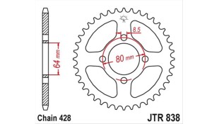 ΓΡΑΝΑΖΙ ΤΡΟΧΟΥ JT 428 38T ΑΝΤΑΛΛΑΚΤΙΚΑ