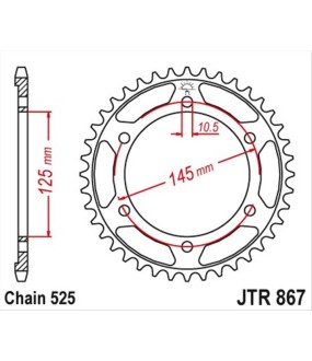 ΓΡΑΝΑΖΙ ΤΡΟΧΟΥ JT 525 42T ΑΝΤΑΛΛΑΚΤΙΚΑ