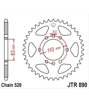 ΓΡΑΝΑΖΙ ΤΡΟΧΟΥ JT 520 42T ΜΑΥΡΟ ΑΝΤΑΛΛΑΚΤΙΚΑ