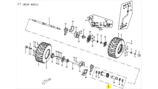 ΚΑΛΥΜΜΑ ΟΠΙΣΘΙΟΥ ΑΞΟΝΑ PGO XL-RIDER 50/150