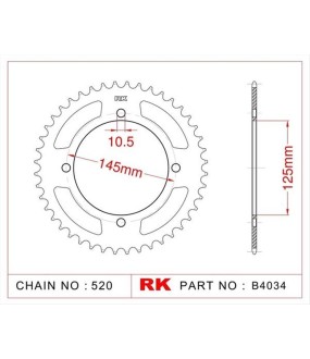 ΓΡΑΝΑΖΙ ΤΡΟΧΟΥ RK 520 45T ΑΝΤΑΛΛΑΚΤΙΚΑ