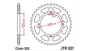 ΓΡΑΝΑΖΙ ΤΡΟΧΟΥ JT 520 45T ΜΑΥΡΟ