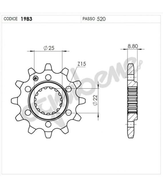 ΓΡΑΝΑΖΙ ΚΙΝΗΣΗΣ OGNIBENE 520 14T ΑΝΤΑΛΛΑΚΤΙΚΑ ΓΡΑΝΑΖΙ ΚΙΝΗΣΗΣ OGNIBENE 520 14T