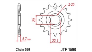 ΓΡΑΝΑΖΙ ΚΙΝΗΣΗΣ X-GEAR 520 14T