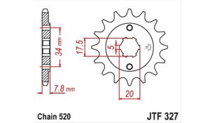 ΓΡΑΝΑΖΙ ΚΙΝΗΣΗΣ SUNSTAR 520 14T ΑΝΤΑΛΛΑΚΤΙΚΑ