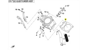 ΦΛΑΝΤΖΑ ΒΑΣΕΩΣ ΚΥΛΙΝΔΡΟΥ CFMOTO CFORCE 500 ΑΝΤΑΛΛΑΚΤΙΚΑ