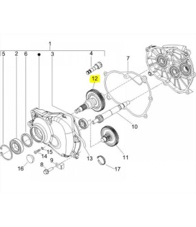 ΑΞΟΝΑΣ ΠΙΣΩ ΤΡΟΧΟΥ (44T) PIAGGIO/APRILIA/DERBI ΑΝΤΑΛΛΑΚΤΙΚΑ