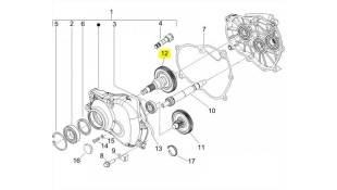 ΑΞΟΝΑΣ ΠΙΣΩ ΤΡΟΧΟΥ (44T) PIAGGIO/APRILIA/DERBI ΑΝΤΑΛΛΑΚΤΙΚΑ