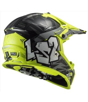 LS2 MX437 FAST MINI CRUSHER BLACK H-V YELLOW L ΕΞΟΠΛΙΣΜΟΣ