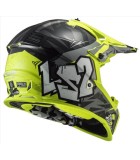 LS2 MX437 FAST MINI CRUSHER BLACK H-V YELLOW L