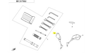 ΚΑΘΡΕΠΤΗΣ ΔΕΞΙΟΣ CFMOTO MT/NK 650/700 10MM R/R ΑΝΤΑΛΛΑΚΤΙΚΑ