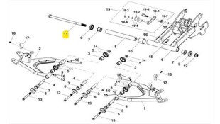 ΑΞΟΝΑΣ ΟΠΙΣΘΙΟΥ ΨΑΛΙΔΙΟΥ SYM TRACKRUNNER 200 ΑΝΤΑΛΛΑΚΤΙΚΑ