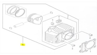 ΚΥΛΙΝΔΡΟΠΙΣΤΟΝΟ MODENAS KRISS 125 STD 55mm ΑΝΤΑΛΛΑΚΤΙΚΑ