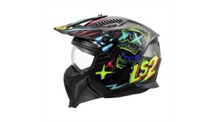 LS2 OF606 DRIFTER DEVOR MATT BLACK HI-VIS YELLOW S