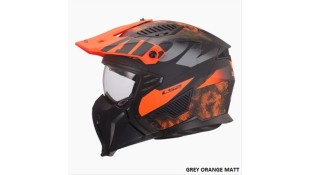 LS2 OF606 DRIFTER DEVOR MATT SILVER TITANIUM RED M