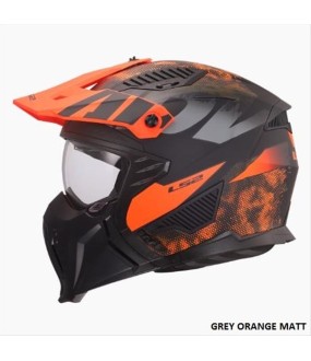 LS2 OF606 DRIFTER DEVOR MATT SILVER TITANIUM RED XL