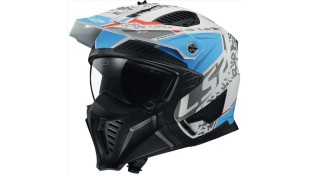 LS2 OF606 DRIFTER DEVOR MATT WHITE BLUE XL