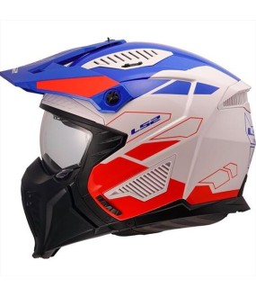 LS2 OF606 DRIFTER DEVOR MATT WHITE BLUE XL