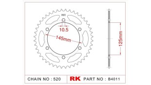 ΓΡΑΝΑΖΙ ΤΡΟΧΟΥ RK 520 45T ΑΝΤΑΛΛΑΚΤΙΚΑ