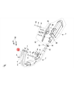 EXHAUST PIPE ASSY CFMOTO CFORCE 450