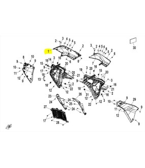 ΚΑΛΥΜΜΑ ΡΕΖΕΡΒΟΥΑΡ ΔΕΞΙ CFMOTO 450 MT NEBULA BLACK