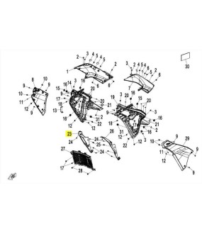 ΚΑΛΥΜΜΑ ΨΥΓΕΙΟΥ ΕΜΠΡΟΣ ΔΕΞΙΑ CFMOTO 450 MT