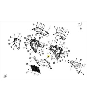 ΚΑΛΥΜΜΑ ΨΥΓΕΙΟΥ ΕΜΠΡΟΣ ΑΡΙΣΤΕΡΟ CFMOTO 450 MT