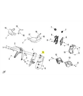 ΚΑΛΥΜΜΑ ΑΝΑΡΤΗΣΗΣ ΕΜΠΡΟΣ ΑΡΙΣΤΕΡΟ CFMOTO 450 MT MIST SILVER BLACK