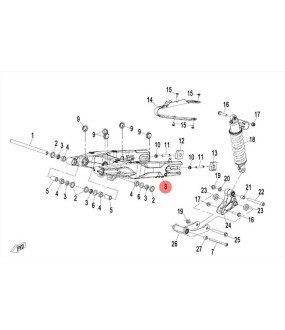 ΨΑΛΙΔΙ ΟΠΙΣΘΙΟ CFMOTO 450 MT