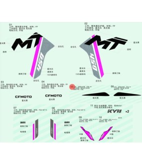 ΑΥΤΟΚΟΛΛΗΤΟ ΤΕΠΟΖΙΤΟΥ ΑΡΙΣΤΕΡΟ CFMOTO 450 MT Zaphyr blue