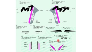 ΑΥΤΟΚΟΛΛΗΤΟ ΜΑΣΚΑΣ ΦΑΝΟΥ ΔΕΞΙ CFMOTO 450 MT Zaphyr blue