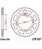 ΓΡΑΝΑΖΙ ΤΡΟΧΟΥ JT 520 47T ΜΑΥΡΟ