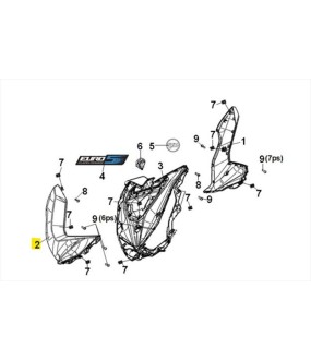ΠΟΔΙΑ ΕΜΠΡΟΣΘΙΑ ΑΡΙΣΤΕΡΗ ΛΕΥΚΗ (WH-006U) JET 14 EVO 125/200 ΑΝΤΑΛΛΑΚΤΙΚΑ