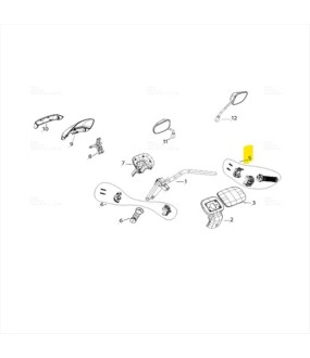 ΧΕΙΡΟΛΑΒΗ ΔΕΞΙΑ ΚΟΜΠΛΕ ΜΕ ΔΙΑΚΟΠΤΗ YADEA E8S SPARE PARTS