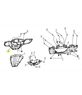 ΜΑΣΚΑ ΚΟΝΤΕΡ ΑΣΠΡΗ SYM VF 185 E5+ SPARE PARTS