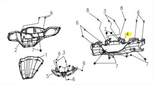 ΚΑΛΥΜΜΑ ΤΙΜΟΝΙΟΥ SYM VF 185 E5+ SPARE PARTS