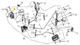ΔΑΓΚΑΝΑ ΕΜΠΡΟΣΘΙΟΥ ΦΡΕΝΟΥ SYM VF 185 E5+ SPARE PARTS