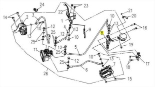 ΤΡΟΜΠΑ ΟΠΙΣΘΙΟΥ ΦΡΕΝΟΥ SYM VF 185 E5+ ΑΝΤΑΛΛΑΚΤΙΚΑ