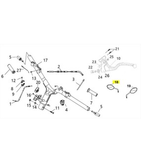 ΚΑΘΡΕΦΤΗΣ ΔΕΞΙΟΣ SYM VF 185 E5+ SPARE PARTS