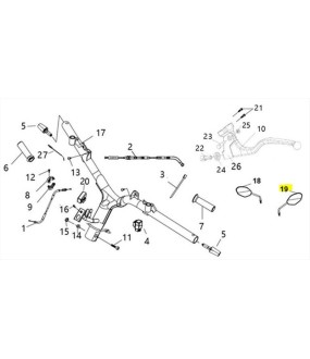 ΚΑΘΡΕΦΤΗΣ ΑΡΙΣΤΕΡΟΣ SYM VF 185 E5+ SPARE PARTS