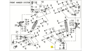 ΨΑΛΙΔΙ ΕΜΠΡΟΣΘΙΟ ΚΑΤΩ ΑΡΙΣΤΕΡΟ LONCIN X-WOLF 300 E5+