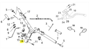 ΑΠΟΣΤΑΤΗΣ ΒΙΔΑΣ ΤΙΜΟΝΙΟΥ SYM VF 185 E5+ SPARE PARTS