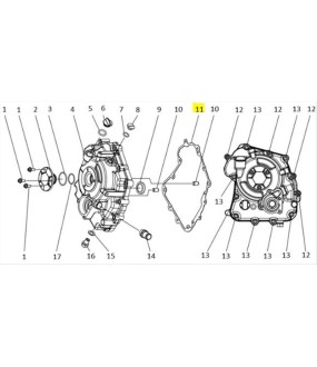 ΦΛΑΝΤΖΑ ΚΑΠΑΚΙΟΥ ΔΕΞΙΟΥ ΚΙΝΗΤΗΡΑ VOGE LONCIN X-WOLF 300 SPARE PARTS