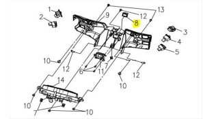 ΤΑΠΑ ΛΑΣΤΙΧΕΝΙΑ ΘΥΡΑΣ USB SYM VF 185 E5+ ELECTRICAL PARTS