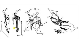 ΠΟΔΙΑ ΕΣΩΤΕΡΙΚΗ ΔΕΞΙΑ (Bk-500C) SYM VF 185 E5+ SPARE PARTS