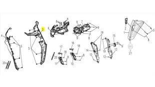 ΠΟΔΙΑ ΕΜΠΡΟΣΘΙΑ ΔΕΞΙΑ (Bk-500C) SYM VF 185 E5+ SPARE PARTS