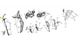 ΠΟΔΙΑ ΕΜΠΡΟΣΘΙΑ ΑΡΙΣΤΕΡΗ (Bk-500C) SYM VF 185 E5+ SPARE PARTS