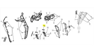 ΚΑΛΥΜΜΑ ΦΛΑΣ ΔΕΞΙΑ SYM VF 185 E5+ SPARE PARTS