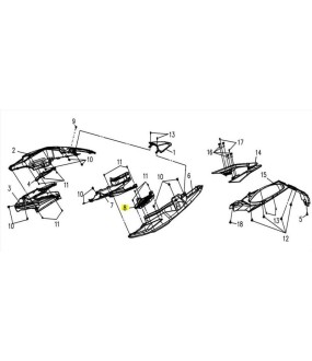 ΓΡΙΛΙΑ ΚΑΠΑΚΙΟΥ ΣΕΛΛΑΣ ΑΡΙΣΤΕΡΟ SYM VF 185 E5+ SPARE PARTS