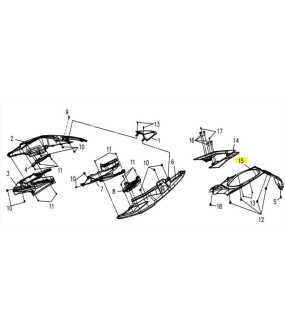 ΛΑΣΠΩΤΗΡΑΣ ΟΠΙΣΘΙΟΣ ΠΑΝΩ SYM VF 185 E5+ SPARE PARTS